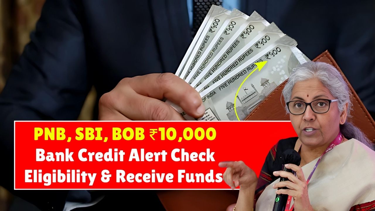 PNB, SBI, BOB ₹10,000 Bank Credit Alert 2025: Check Eligibility and Receive Funds Fast