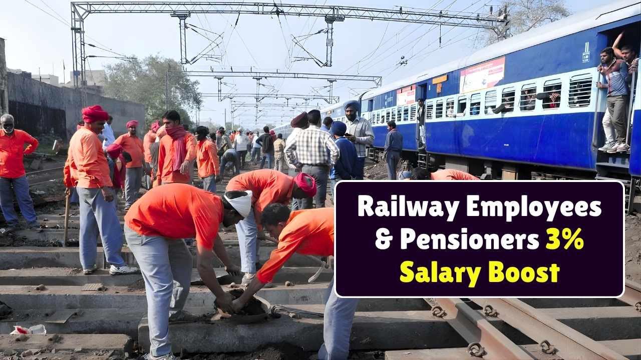 DA Hike 2025: Railway Employees and Pensioners to See 3% Salary Boost