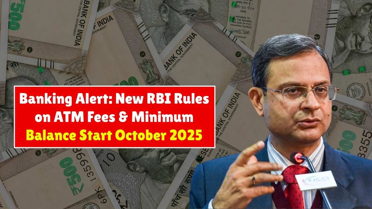 Banking Alert: New RBI Rules on ATM Fees and Minimum Balance Start October 2025