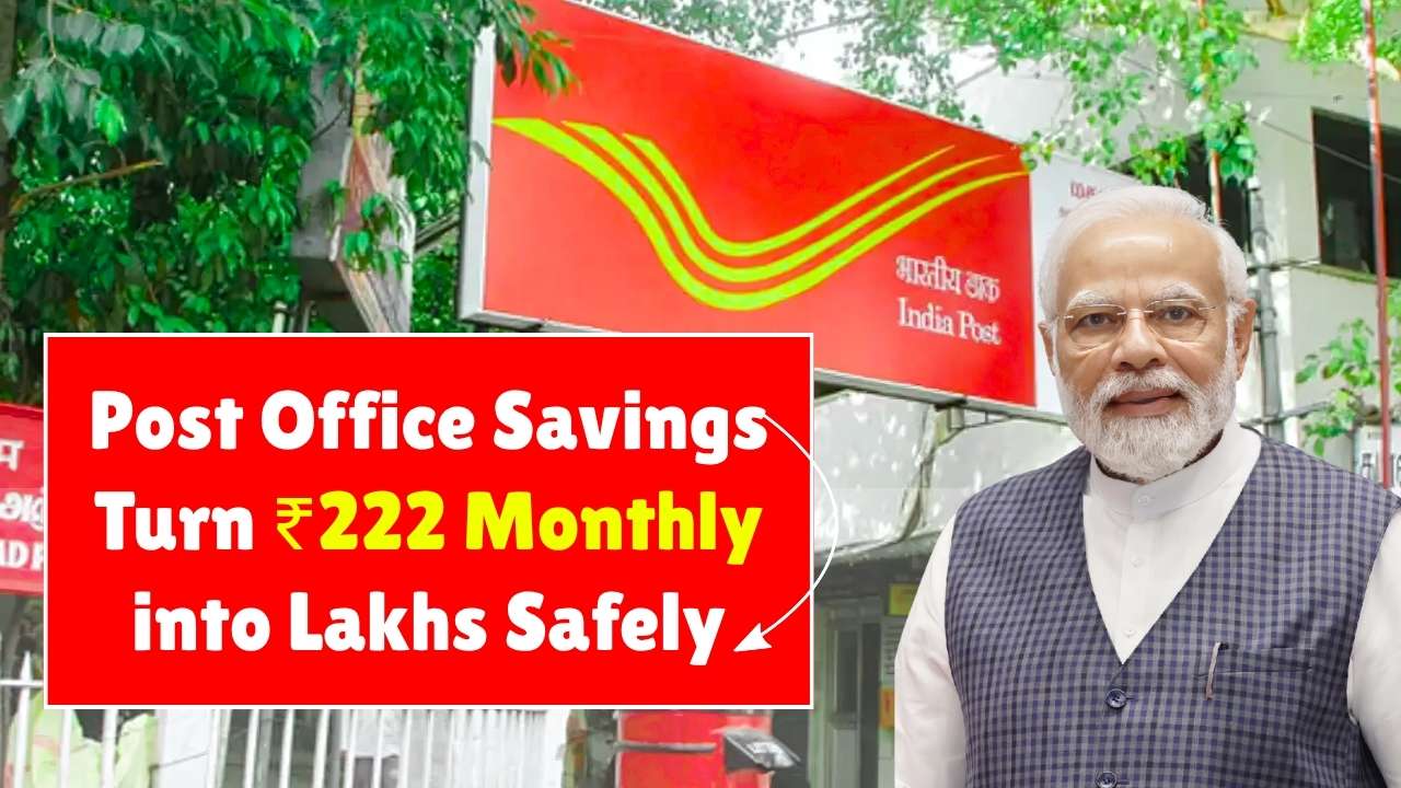 Post Office Savings 2025: Turn ₹222 Monthly into Lakhs Safely