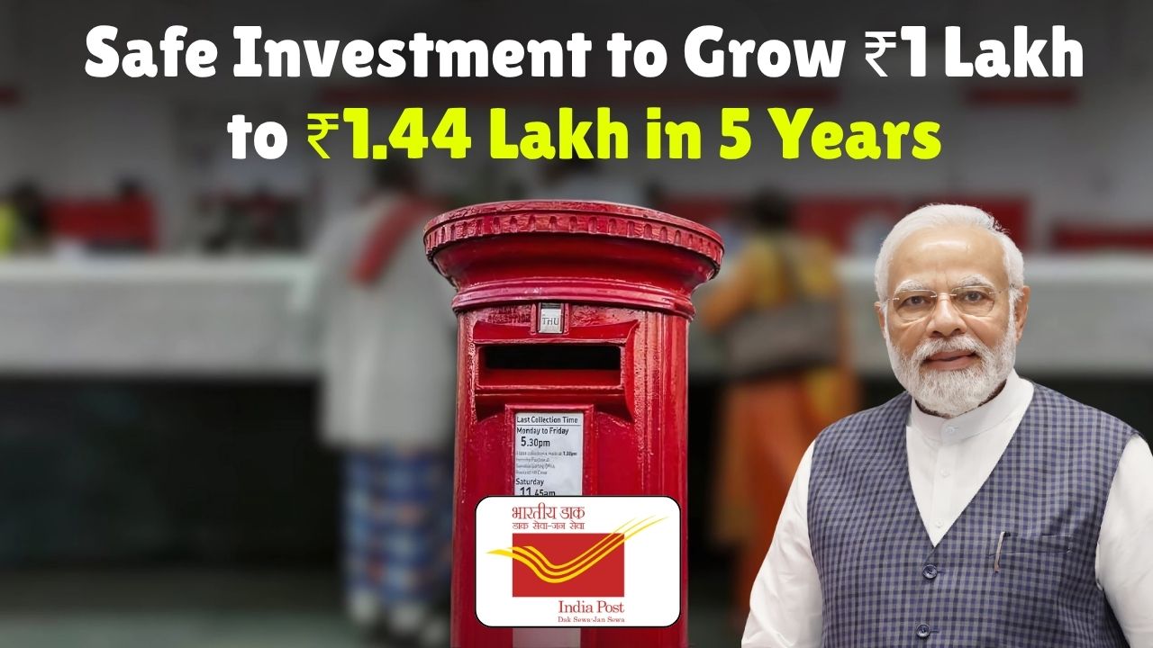 Post Office Time Deposit – Safe Investment to Grow ₹1 Lakh to ₹1.44 Lakh in 5 Years