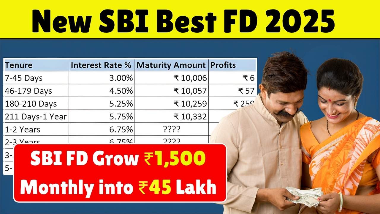 SBI Best FD 2025: Grow ₹1,500 Monthly into ₹45 Lakh Safely