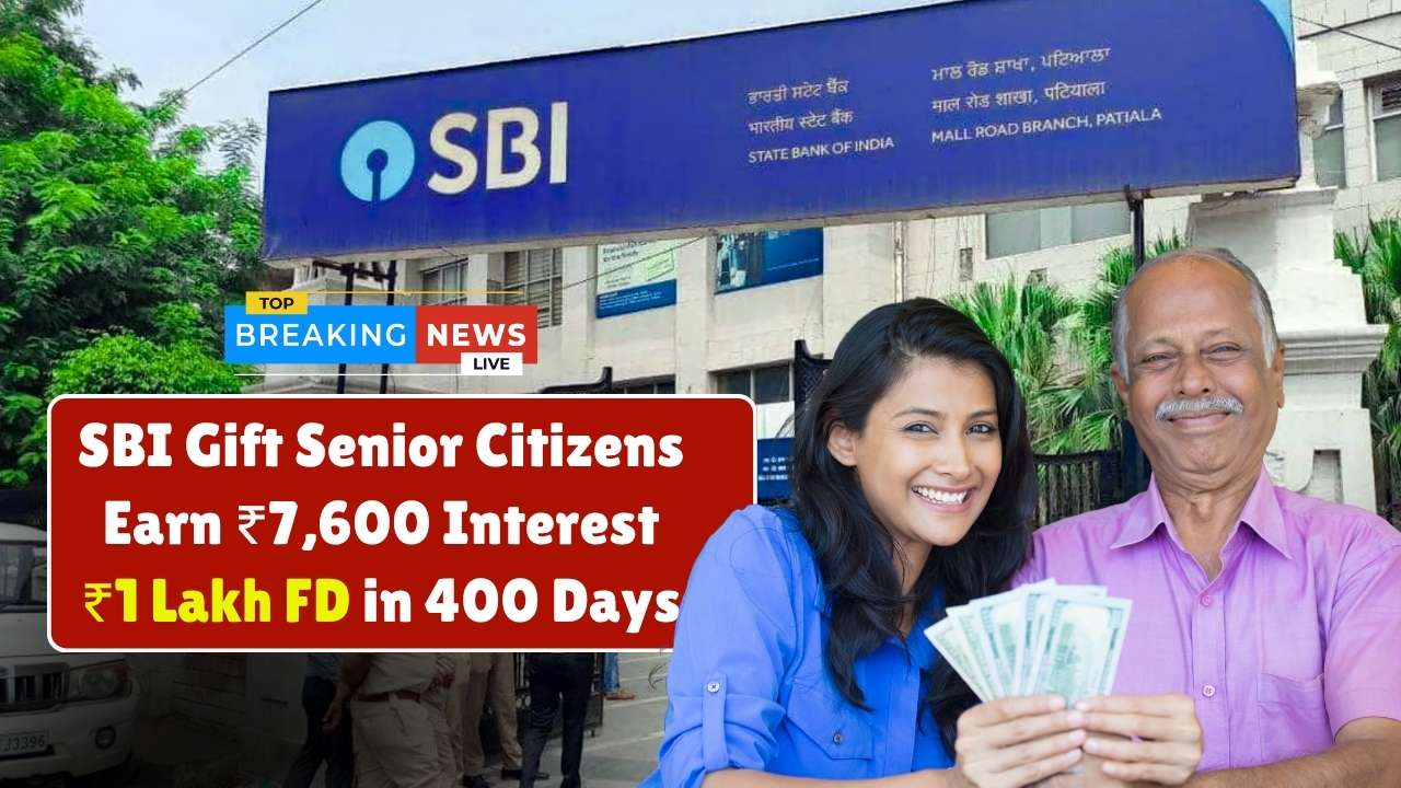 SBI Big Gift for Senior Citizens: Earn ₹7,600 Interest on ₹1 Lakh FD in 400 Days